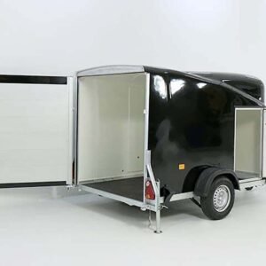 Debon Reboque fechado Cargo 1300 Vollpoly 150x290cm H:160cm, Porta, preto-Novo