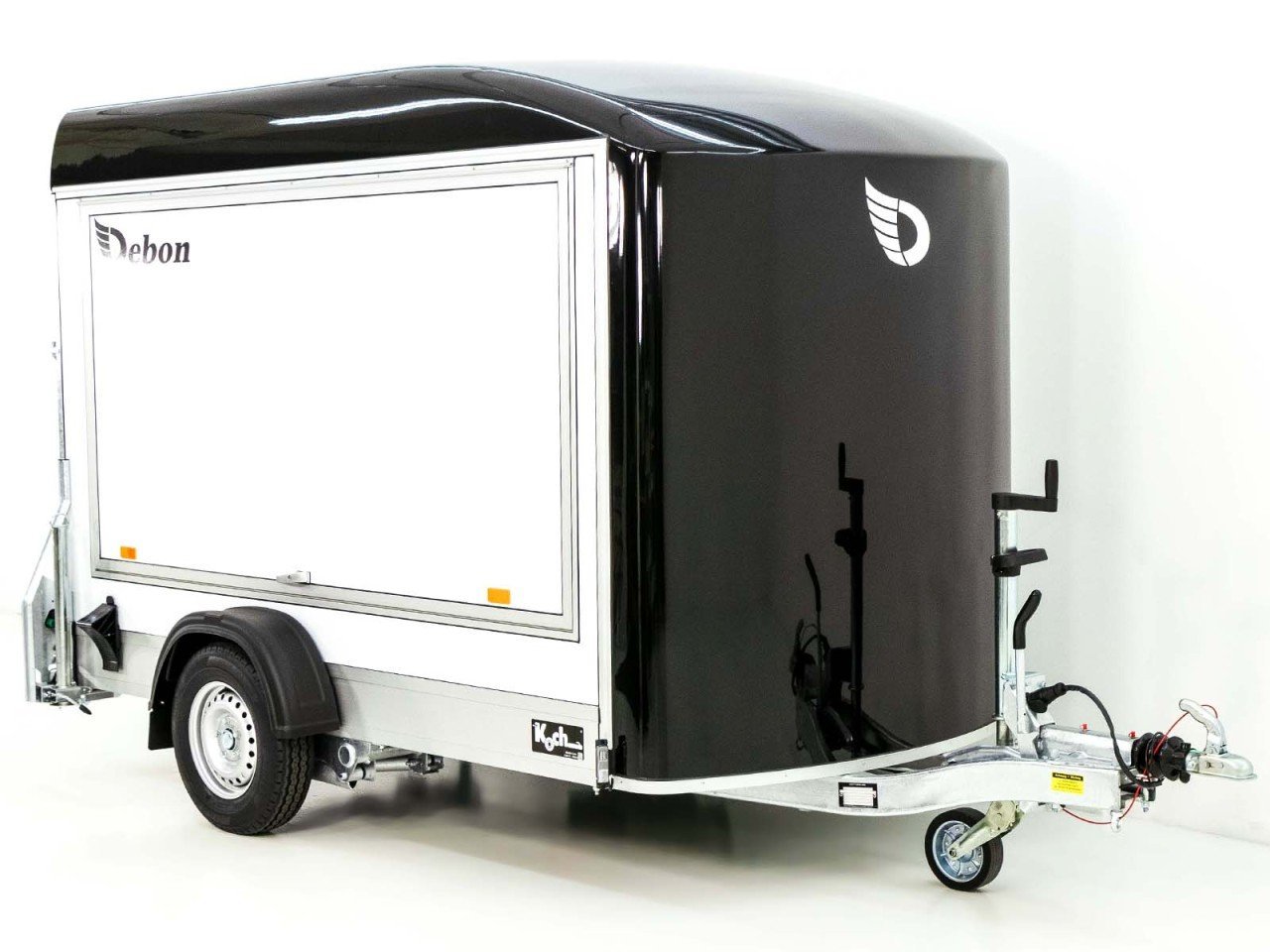 Debon Reboque fechado C300 Sandwich 148x295cm H:190cm 1,3t, Alu, Polybug, Porta, Trampilla, preto-Novo - Image 3