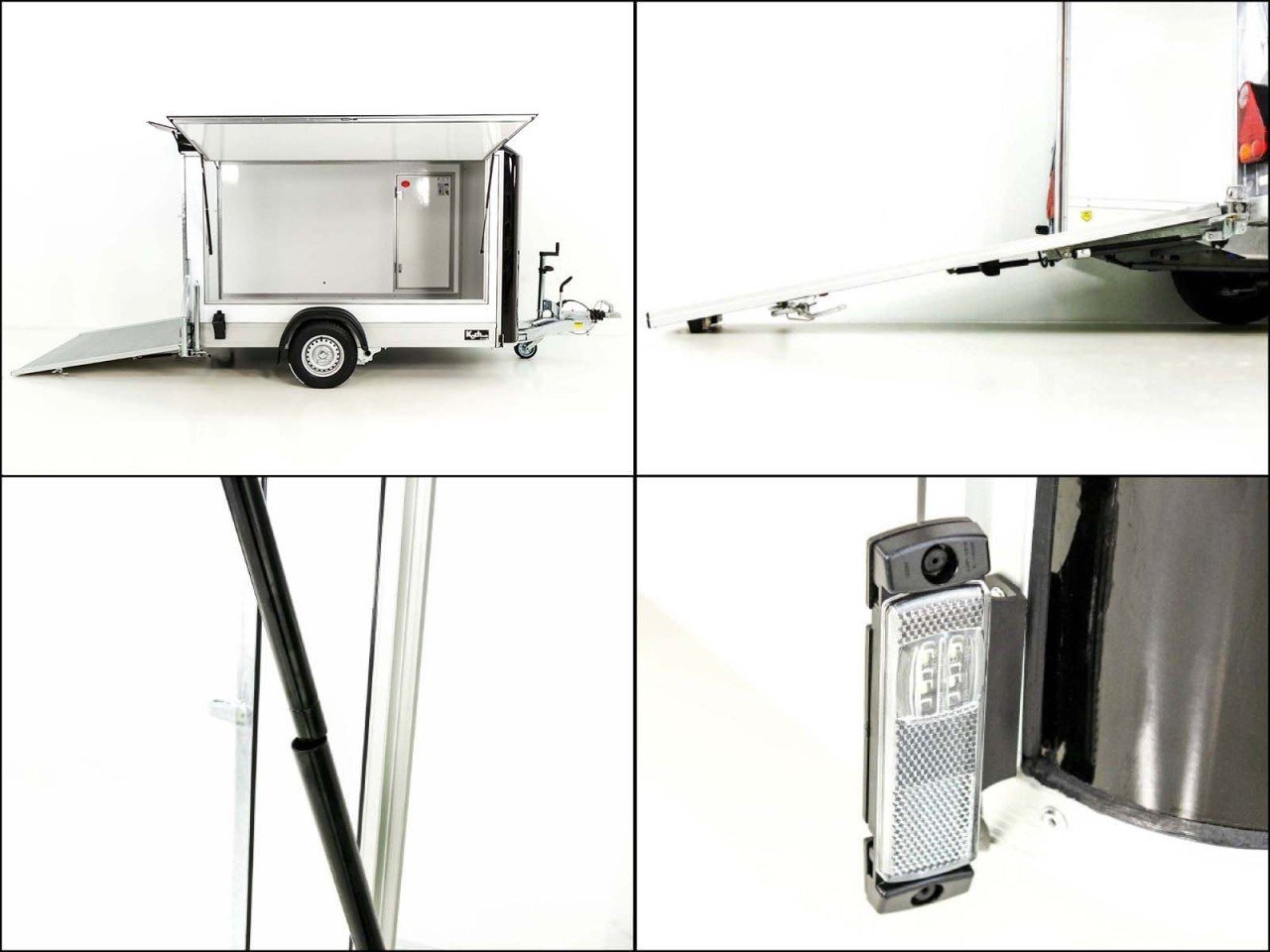 Debon Reboque fechado C300 Sandwich 148x295cm H:190cm 1,3t, Alu, Polybug, Porta, Trampilla, preto-Novo - Image 10