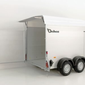 Debon Reboque fechado C500 164x300cm H:200cm 2,6t, Alu, Polybug, Porta, branco-Novo