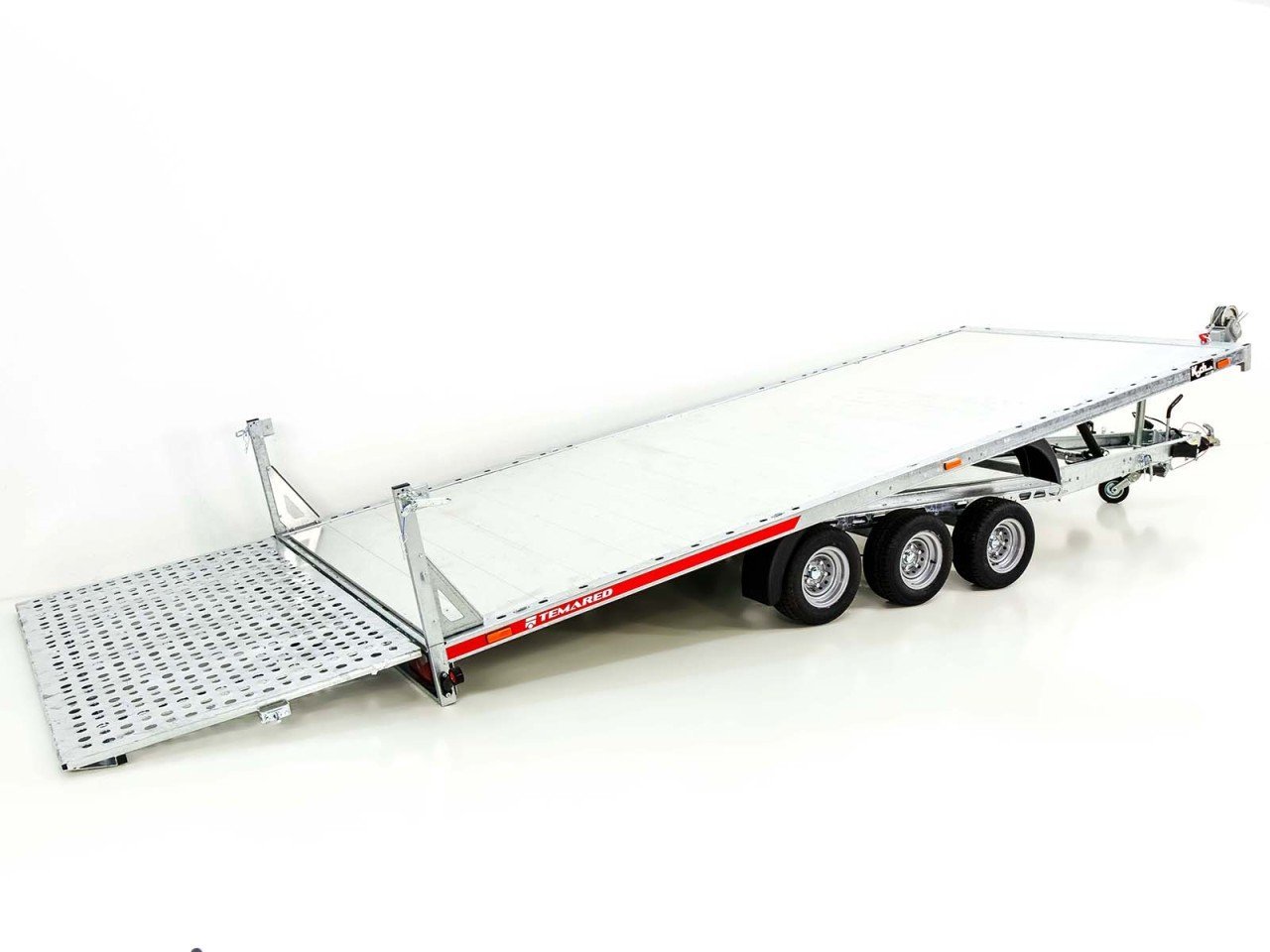 Temarad Universal Reboque 210x507cm 3,5t-Tridem-Prateadoforma de carga basculante-Novo