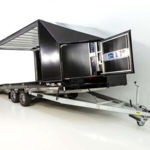 Moetefindt Reboque para transporte de coches Lona FTP235 235x550cm 3,5t Altura:180cm-negra Llantas-Novo
