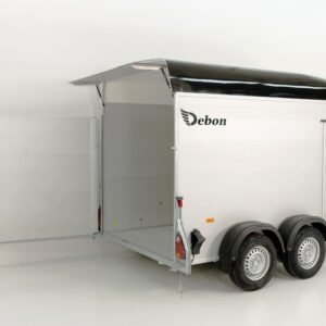 Debon Reboque fechado C500 164x300cm H:200cm 2,0t-Alu-Polybug-Porta-preto-Novo