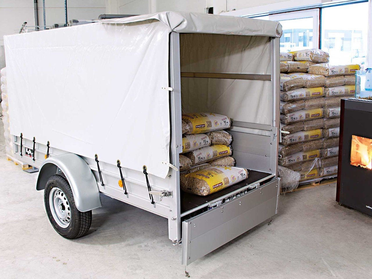 Koch Reboque com Lona 125x250cm 750kg-Tipo U4-lona alta 150 cm Hobby-Oferta-Novo - Image 2